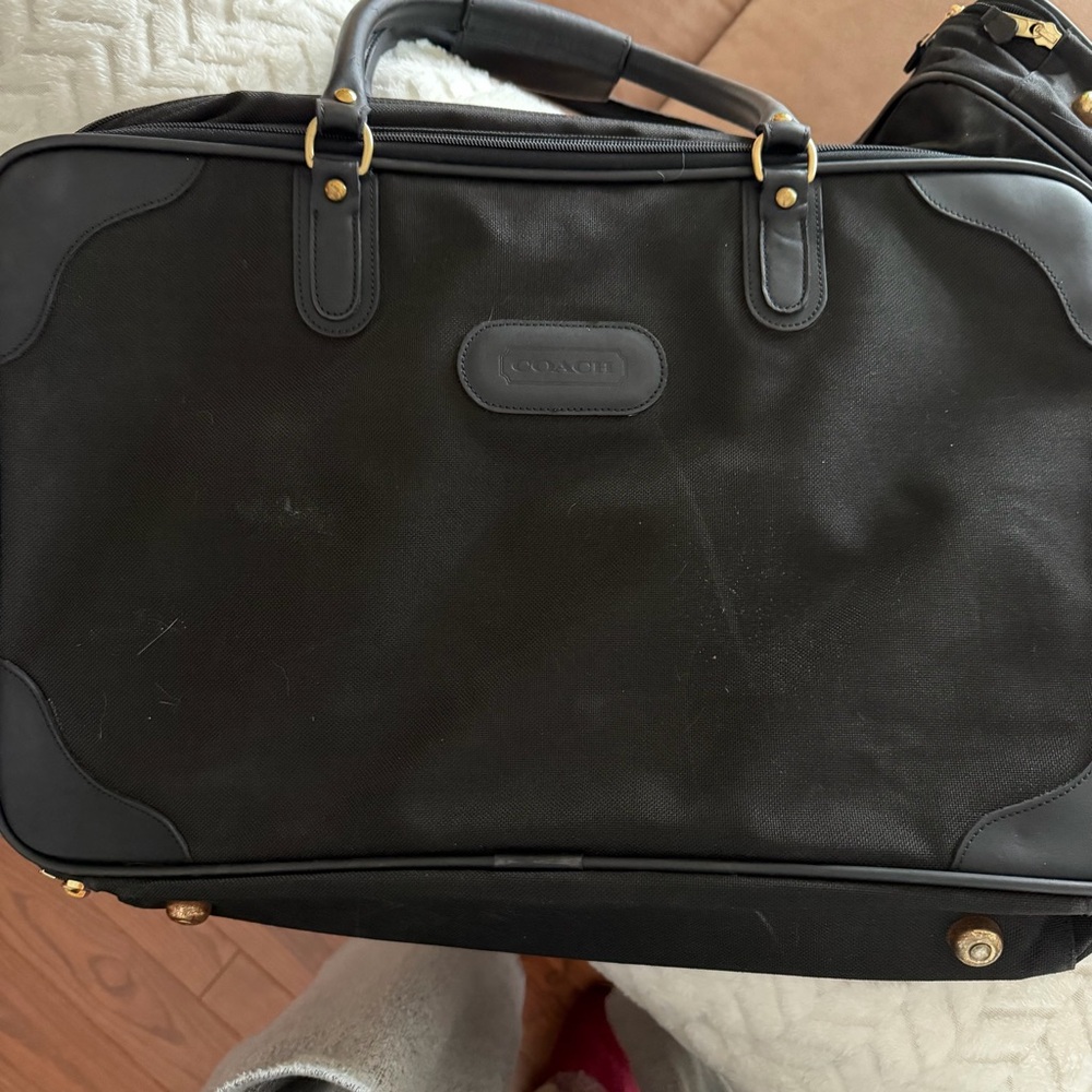Coach Boston Vintage 1995 Black Triple Level Carryall Suitcase Made in the USA! - Picture 13 of 16